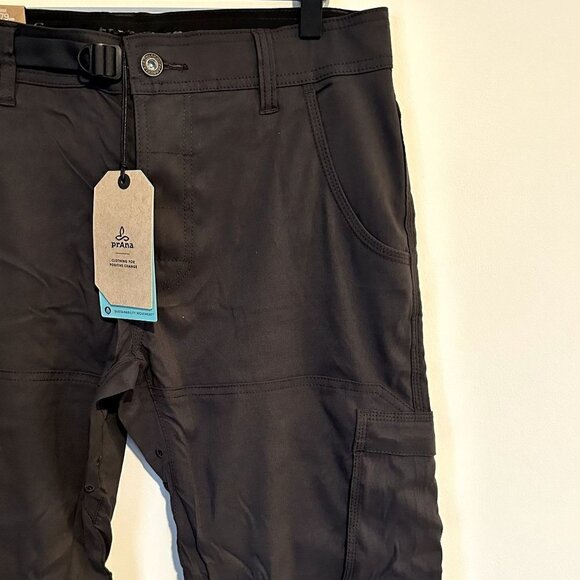 NWT Prana Men's Stretch Zion Pant 36" Inseam in Charcoal Size 31 - Picture 8 of 12